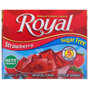 Royal Gelatin Sugar Strawberry 0.32 oz (Pack of 12)